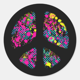 ADESIVO PINTE O SINAL DE PAZ DO SPLATTER