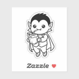 Adesivo Pinte seu próprio Kawaii Vampiro Coco Tropical
