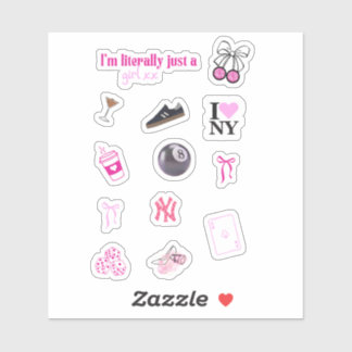 Adesivo Pinterest Girl Sticker Pack | Stic à prova de água