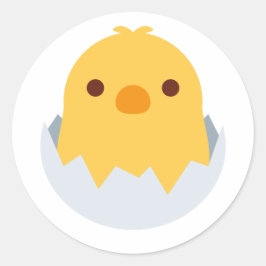 Adesivo Pintinho batendo fora do ovo