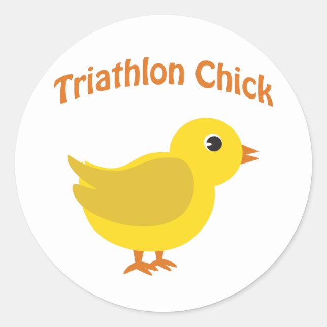 Adesivo Pintinho Cute Triathlon (Frente)