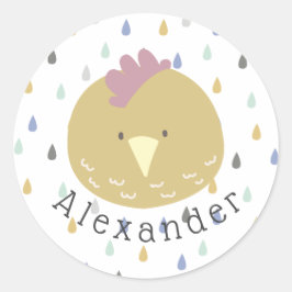 Adesivo Pintinho de Cute de Nome Personalizável