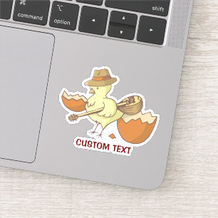 Adesivo Pintinho de páscoa com Bouzouki