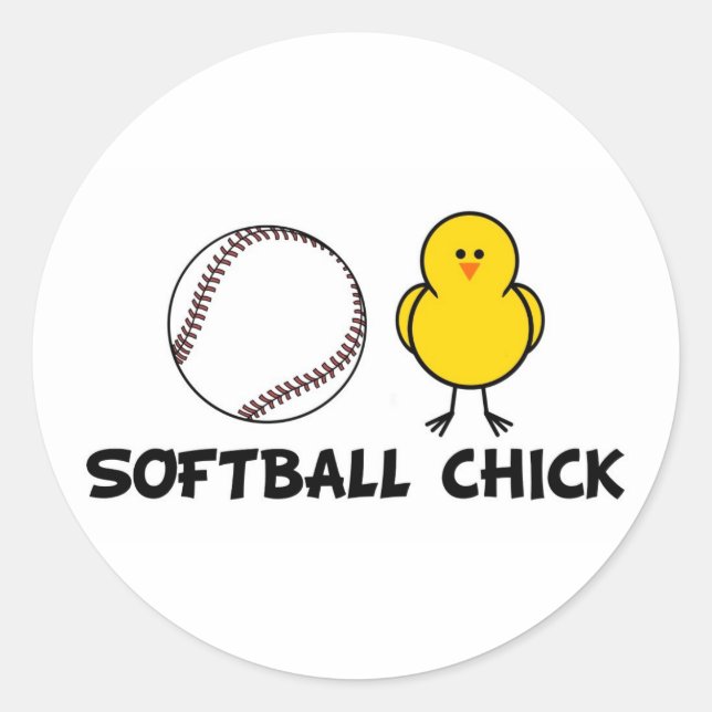 Adesivo Pintinho de Softball (Frente)