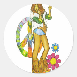 Adesivo Pintinho do hippy