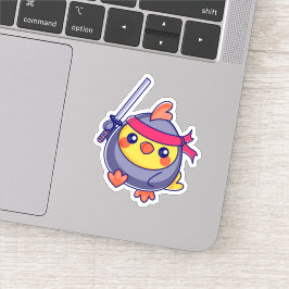 Adesivo Pintinho Engraçado Chibi Ninja