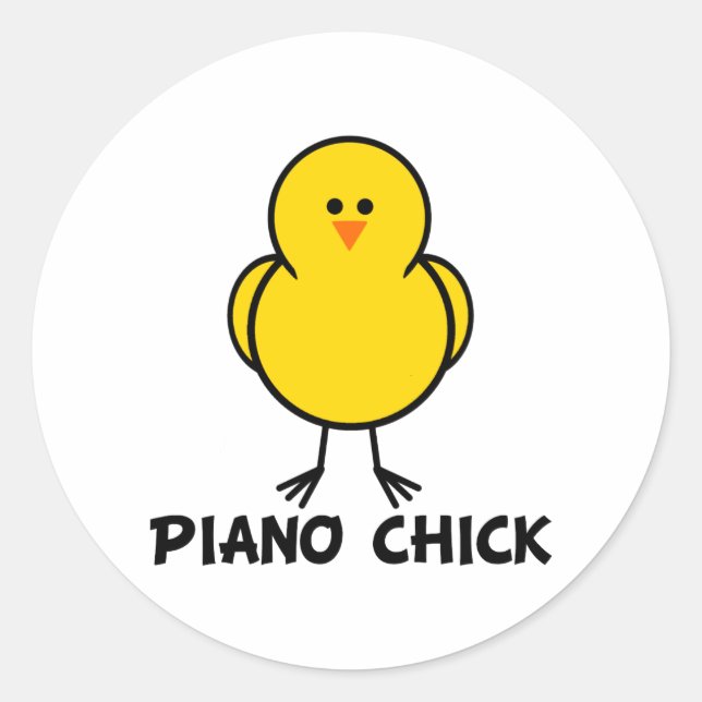 Adesivo Pintinho para piano (Frente)