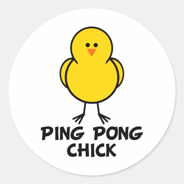 Adesivo Pintinho Ping Pong (Frente)