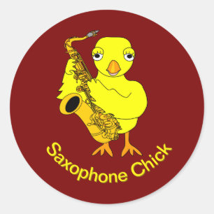 Adesivo Pintinho saxofone