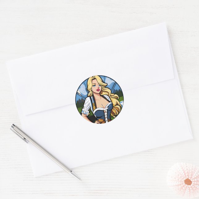 Adesivo Pintonizadora louca Clássica Redonda (Envelope)