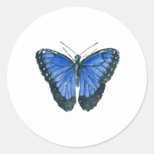 Adesivo Pintor aquoso da borboleta Azul Morpho