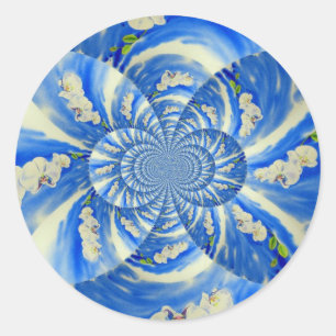 Adesivo Pintor branco de orquídea elegante