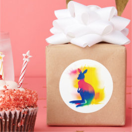 Adesivo Pintor Colorido de Spray Canguru - Palhetas Silhue