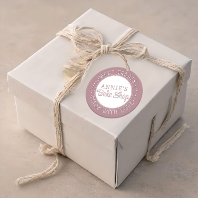 Adesivo Pintor de padaria personalizado rosa feito com amo (Criador carregado)