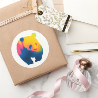 Adesivo Pintor de pulverização colorida Panda, palhetas