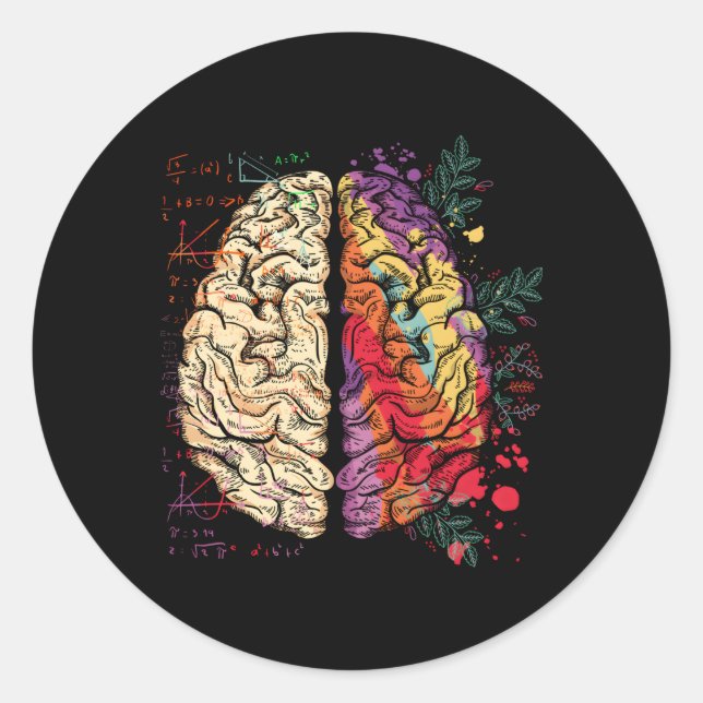 Adesivo Pintor Neuroscience Colorida Hu Brain (Frente)