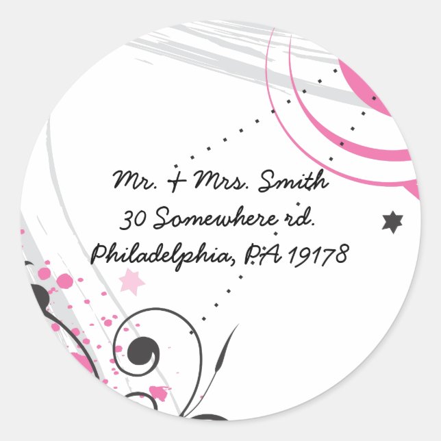 Adesivo PINTOS QUENTES PEDAÇOS E ESTRELAS Rótulo do adesiv (Frente)