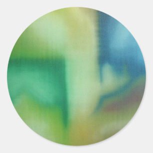 Adesivo Pintura a óleo abstrata desvanecida do azul & do