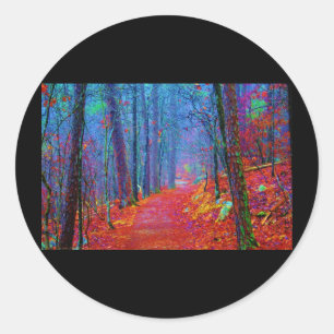 Adesivo Pintura a Óleo Floresta de Luz Negra
