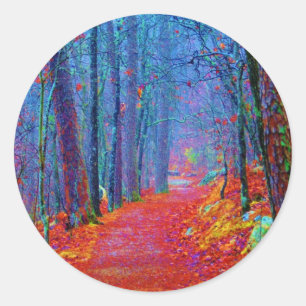 Adesivo Pintura a Óleo Floresta de Luz Negra