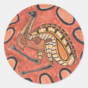 Adesivo Pintura Aboriginal Da Emu