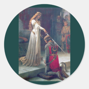 Adesivo Pintura antiga knighting do cavaleiro da rainha da