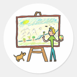 Adesivo Pintura Artista