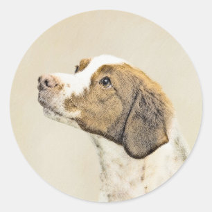 Adesivo Pintura Brittany - Arte Cachorro Original Bonita