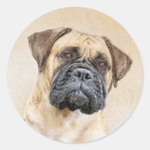 Adesivo Pintura Bullmastiff - Arte Cachorra Original