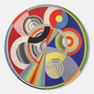 Adesivo pintura colorida dos círculos geométricos dos abst