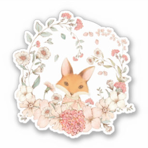 Adesivo Pintura Cura Fox Botânica Florals Menina