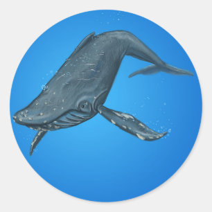 Adesivo Pintura da baleia de Humpback