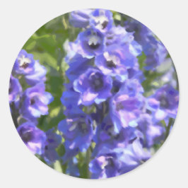 Adesivo Pintura da Flor Digital Delfinium Azul