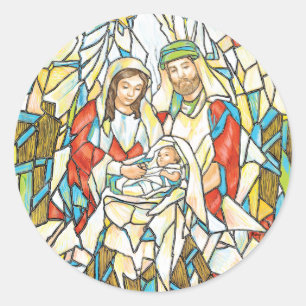 Adesivo Pintura da natividade do vitral
