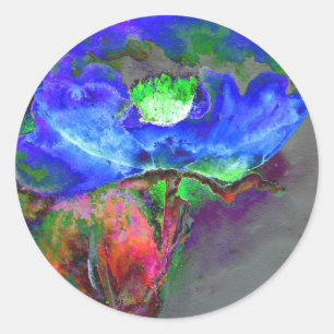 Adesivo Pintura de Abstrato azul