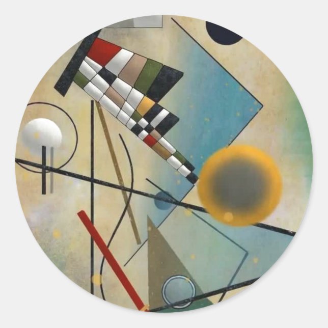 Adesivo Pintura de Abstrato de Composição Kandinsky (Frente)