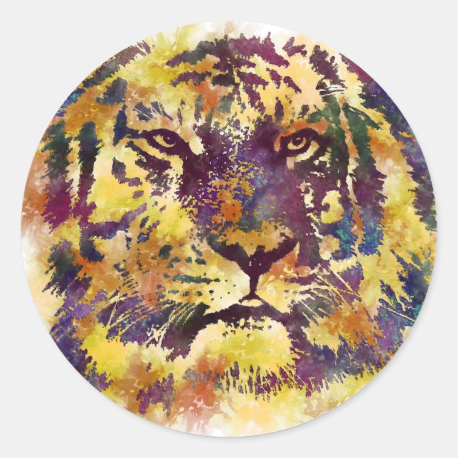 Adesivo pintura de abstrato Lion (Frente)