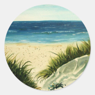 Adesivo pintura de arte de praia dunas de areia betuminosa