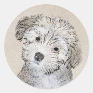 Adesivo Pintura De Cachorro Em Havanês - Arte De Cão Ori