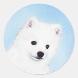 Adesivo Pintura de Cão no Esquimó Americano - Arte de C