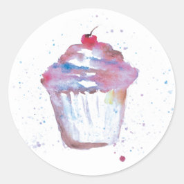 Adesivo Pintura de cupcake de Aquarela
