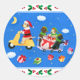 Adesivo Pintura de Entrega do Pretador de Natal