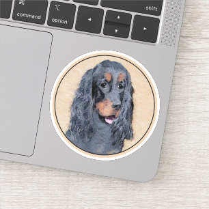 Adesivo Pintura de Gordon Setter - Arte de Cachorro Origin