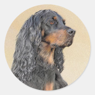 Adesivo Pintura de Gordon Setter - Arte de Cachorro Origin