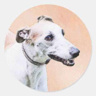 Adesivo Pintura de Greyhound - Arte de Cachorro Original
