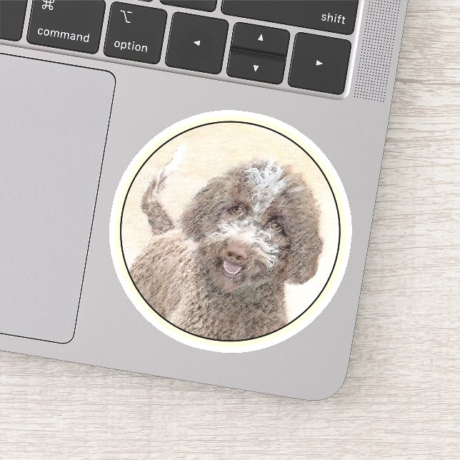 Adesivo Pintura de Lagotto Romagnolo - Arte de Cachorro Or (Detalhe)