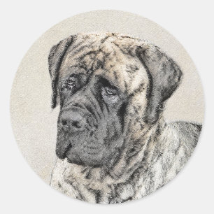 Adesivo Pintura de Mastiff Inglês (Brindle) - Arte Canina