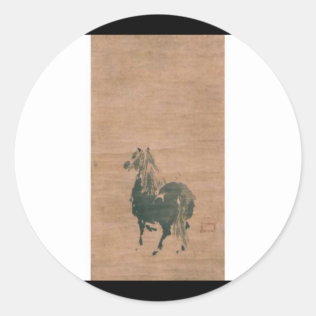 Adesivo Pintura de Miyamoto Musashi, cerca de 1600 (Frente)