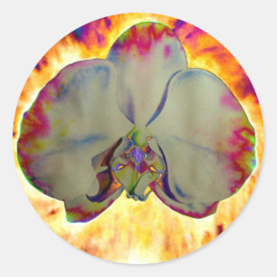 Adesivo Pintura de orquídea Elegante de abstrato de aquare