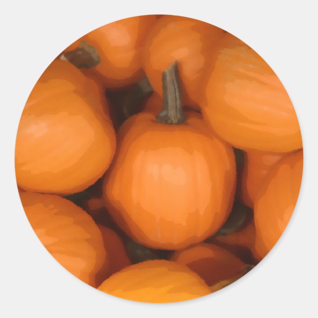 Adesivo Pintura de outono Laranja Brilhante Pumpkins (Frente)